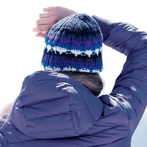 The North Face crocheted beanie